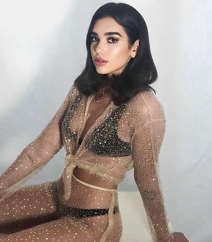 Dua Lipa seethrough clothes